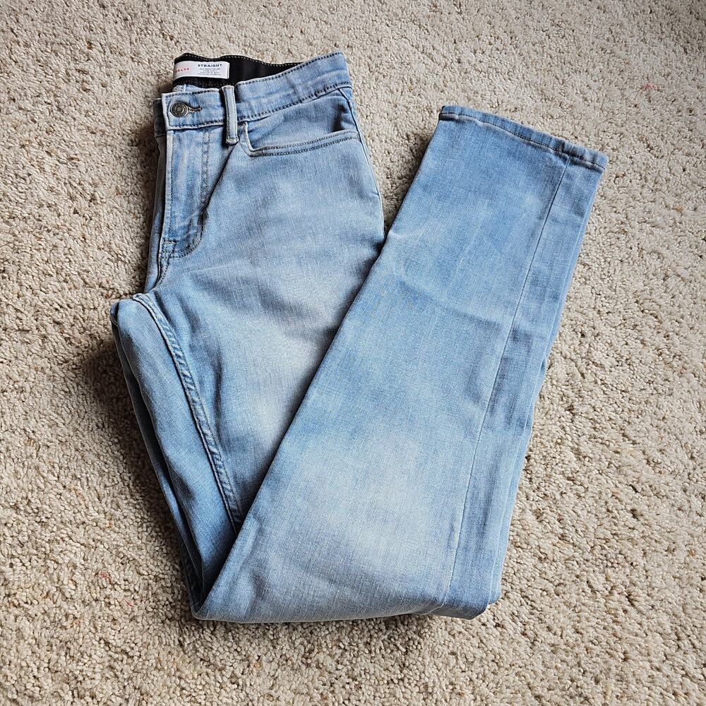 Old Navy 28x34‎ Straight 360 Stretch Blue Denim Jeans Go-Recycled
